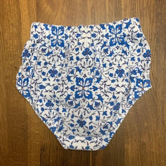 TEA COLLECTION Girls Floral Dress Set 18-24 mo L Outfit Sleeveless Bloomers Blue - Picture 4 of 7